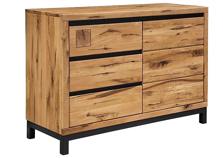 Massivmoebel24 Sideboard (Sideboard Wildeiche 120x45x85 natur günstig online kaufen