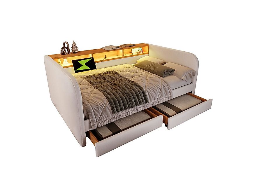 BlingBin Daybett Tagesbett Schlafsofa (1 tlg), 140x190 cm mit 2 Schubladen günstig online kaufen