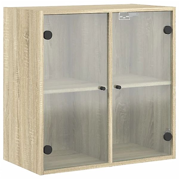 vidaXL Wandschrank mit Glastüren Sonoma-Eiche 68x37x68,5 cm günstig online kaufen