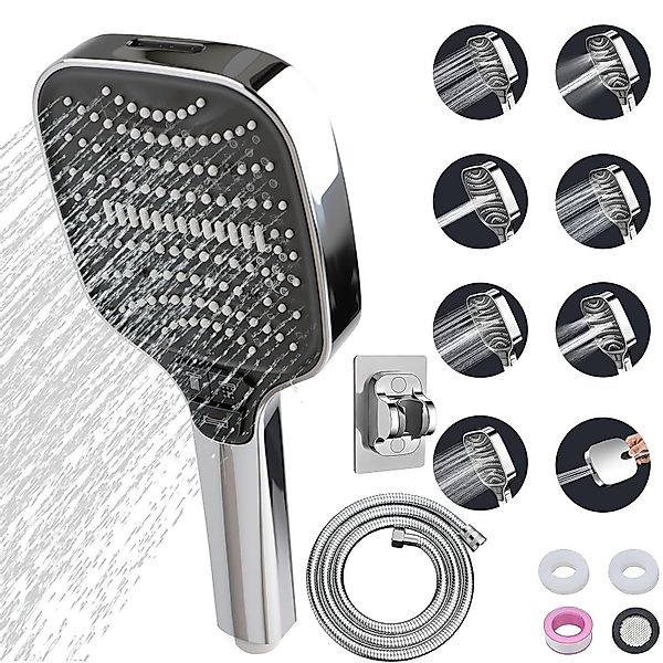 HEYHIPPO Regenduschkopf Silber Duschkopf Set mit günstig online kaufen