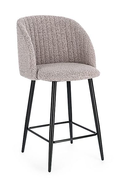 Bizzotto Barhocker Queen 2er-Set aus Boucle-Stoff, günstig online kaufen