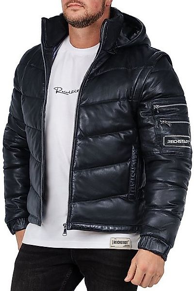 Reichstadt Bomberjacke Herren Echtleder Jacke 22RS32LUX Navy M mit abnehmba günstig online kaufen