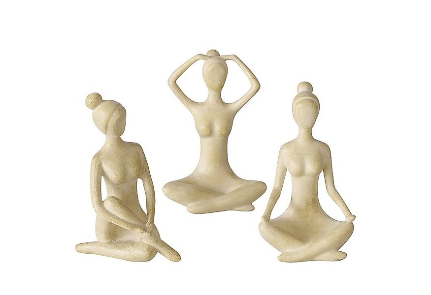 MF Dekoobjekt 3er Set Handgemachte Yoga Figuren Marie und ihre Yogapraxis i günstig online kaufen