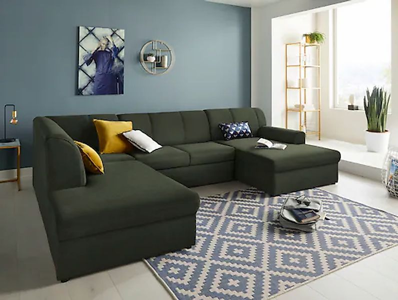 DOMO collection Wohnlandschaft "Topper, elegant und zeitlos, komfortabel, U günstig online kaufen