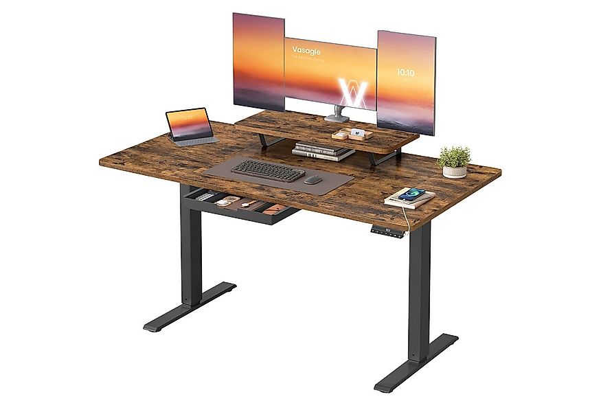 VASAGLE Schreibtisch Höhenverstellbarer, flexibel montierbarer Monitorständ günstig online kaufen
