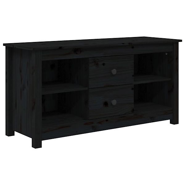 VidaXL TV-Schrank Schwarz 103x36,5x52 cm Massivholz Kiefür  Modell 3 günstig online kaufen