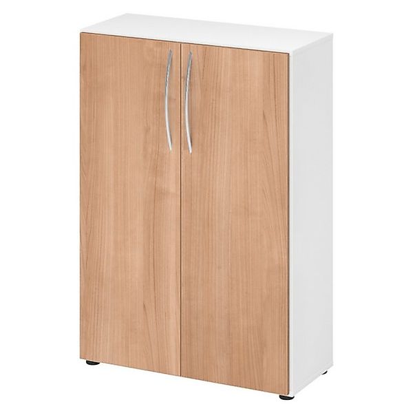 bümö Aktenschrank basic Aktenschrank Dekor: Weiß/Nussbaum günstig online kaufen