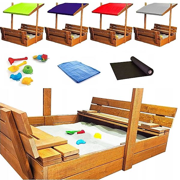 QLS Sandkasten 120cm mit Dach & günstig online kaufen