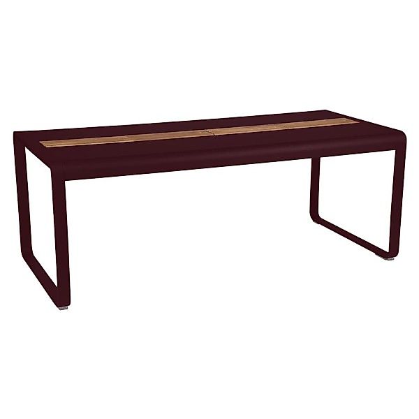 Bellevie Tisch 196 x 90cm mit Aufbewahrung Schwarzkirsche günstig online kaufen