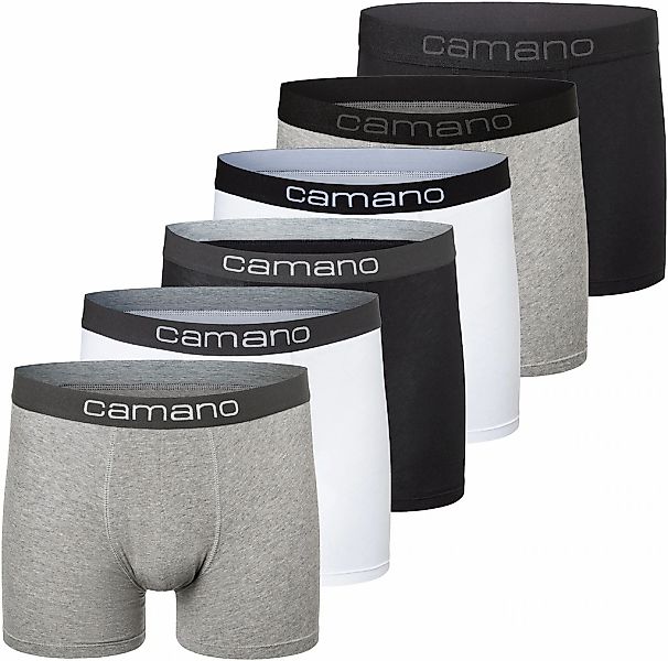 Camano Boxershorts "comfort" 6er Pack, mit Stretch-Logobund günstig online kaufen