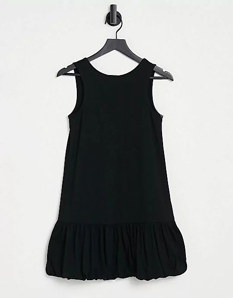 ASOS DESIGN – Ärmelloses Kleid in Schwarz mit V-Rückenausschnitt und Ballon günstig online kaufen