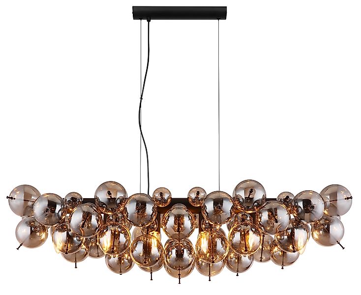 GLOBO LIGHTING Hängeleuchte »UDO« E14 1 Stk. Hängelampe Glaskugeln rauchfar günstig online kaufen