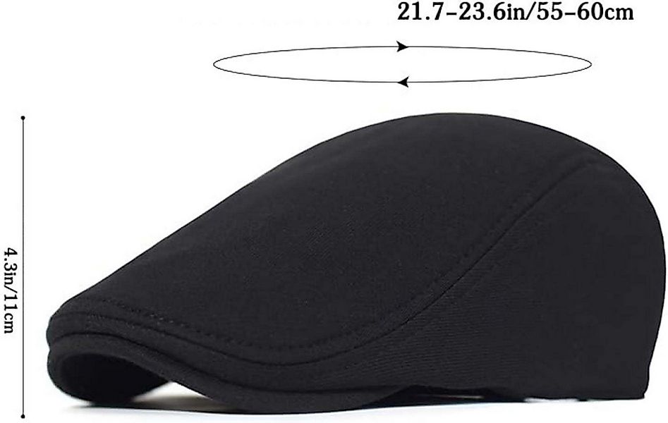 Zaewry Flat Cap Schirmmütze Herren Schiebermütze Driving Cabbie günstig online kaufen