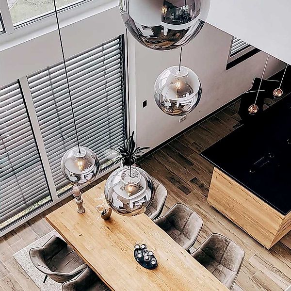 s.luce Pendelleuchte Hängeleuchte Orb Glaskugel Gold/Rauch günstig online kaufen