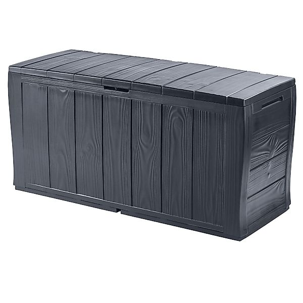 Keter Gartenbox "Sherwood" 270L Graphit Holzoptik günstig online kaufen
