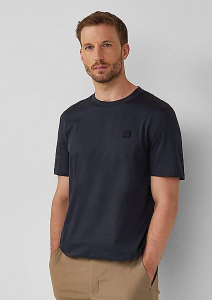 s.Oliver Kurzarmshirt T-Shirt T-Shirt aus merzerisierter Baumwolle mit Logo günstig online kaufen