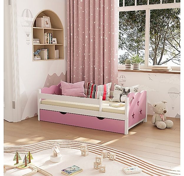VitaliSpa® Kinderbett Jessica, Rosa/Weiß, 70x140 cm mit Schublade, ohne Mat günstig online kaufen