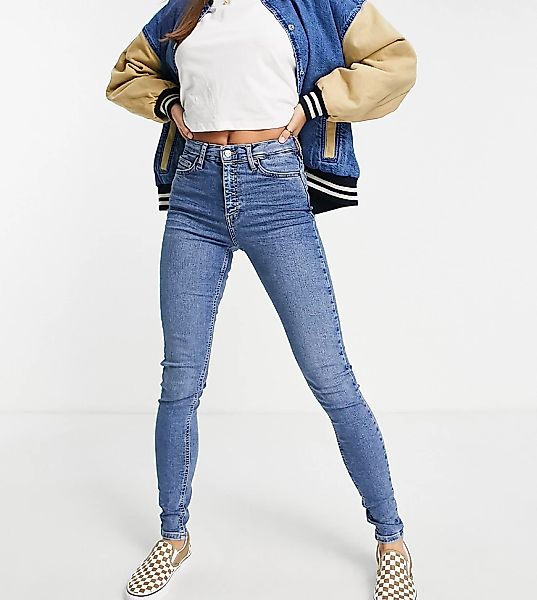 Topshop Tall – Jamie – Jeans aus Bio-Baumwolle in Mittelblau günstig online kaufen