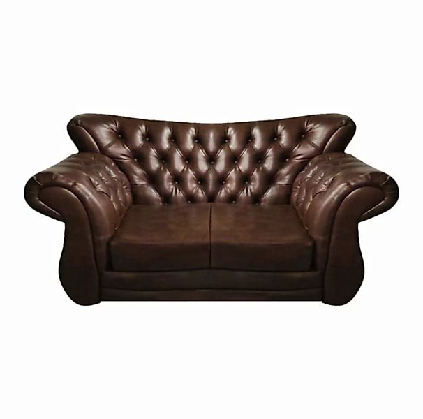 JVmoebel 2-Sitzer Braun Luxus Sofa Zweisitzer Couch Chesterfield Wohnzimmer günstig online kaufen