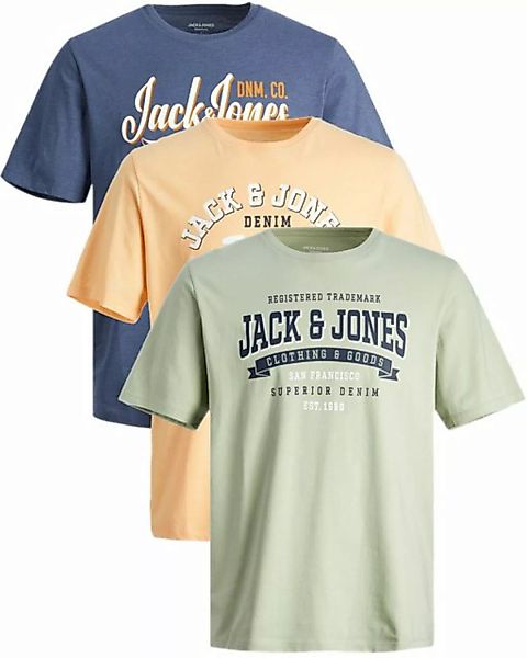 Jack & Jones Plus Print-Shirt (Spar-Set, 3er-Pack) Big Size Shirt, Übergröß günstig online kaufen