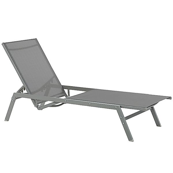 Beliani Gartenliege Grau 191x63x94 günstig online kaufen