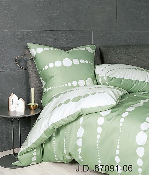 Janine Janine Mako-Satin Bettwäsche J.D. 87091 nebelgrün Größe:  240x220 cm günstig online kaufen