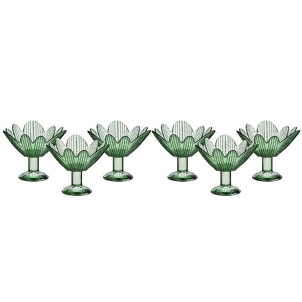 Eiscremeglas Eisbecher Eisglas Eisschale Seerose 6er-Set grün Colori Gelato günstig online kaufen