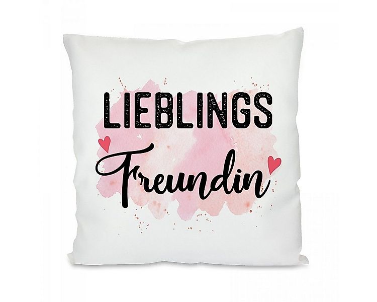 Herzbotschaft Dekokissen Kissen mit einseitigem Motiv Lieblingsfreundin, Ki günstig online kaufen