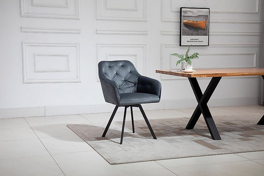 SalesFever Esszimmerstuhl "Toronto Stuhl - Stilvoller Armlehnstuhl mit Step günstig online kaufen