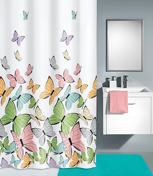 Kleine Wolke Duschvorhang "Butterflies" Breite 180 cm 1 Stk. tlg. günstig online kaufen