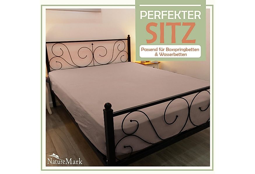 NatureMark Spannbettlaken Gebürstete Mikrofaser, Polyester, Gummizug: rundu günstig online kaufen