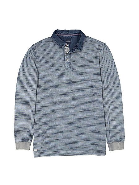 Engbers Langarm-Poloshirt Herren Polo-Shirt regular, Dunkelgrau günstig online kaufen