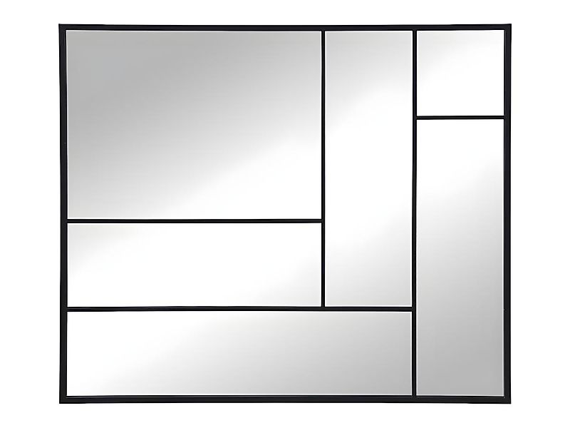 Spiegel - Industrial-Stil - Metall - 150 x 130 cm - Schwarz - MALDONIA günstig online kaufen