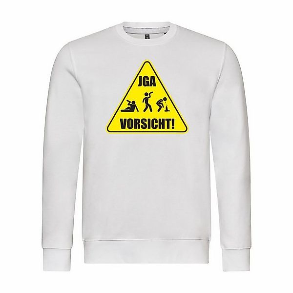 deinshirt Rundhalspullover Herren Pullover Junggesellenabschied Vorsicht Mi günstig online kaufen