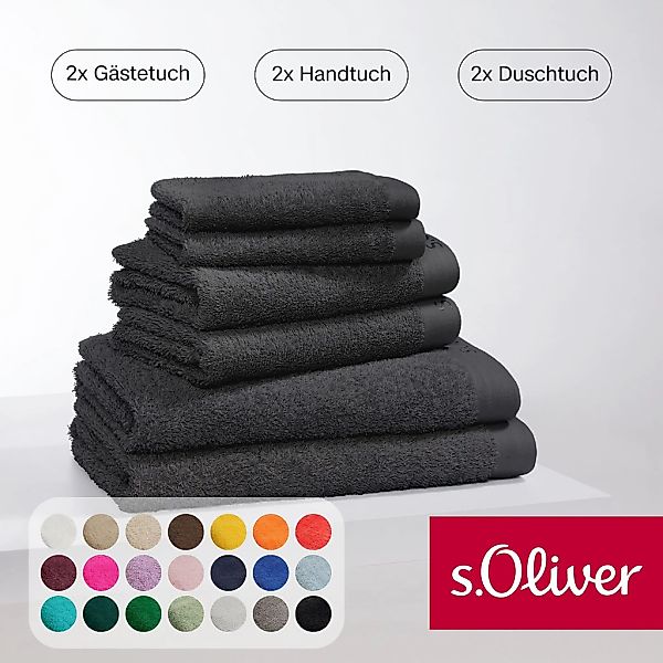 s.Oliver Handtuch Set "s.Oliver, Premium Qualität, 600 gr/m²" Set 6 Stk. Wa günstig online kaufen