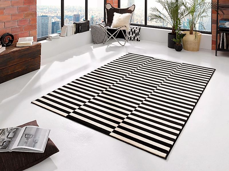 HANSE Home Teppich »Panel«, rechteckig, 9 mm Höhe, Kurzflor, Läufer, Streif günstig online kaufen