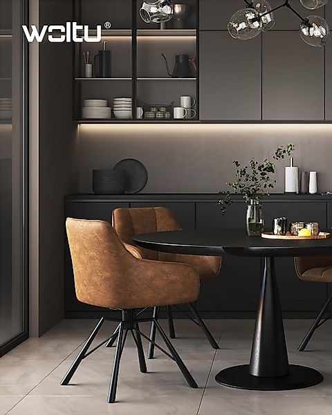 Woltu Polsterstuhl (4 St), Esszimmerstühle drehbar mit Armlehnen günstig online kaufen