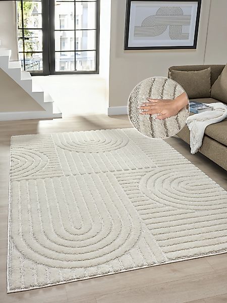 OTTO home Teppich "Jonne" rechteckig 20 mm Höhe Boho Design, 3D Optik, Scan günstig online kaufen