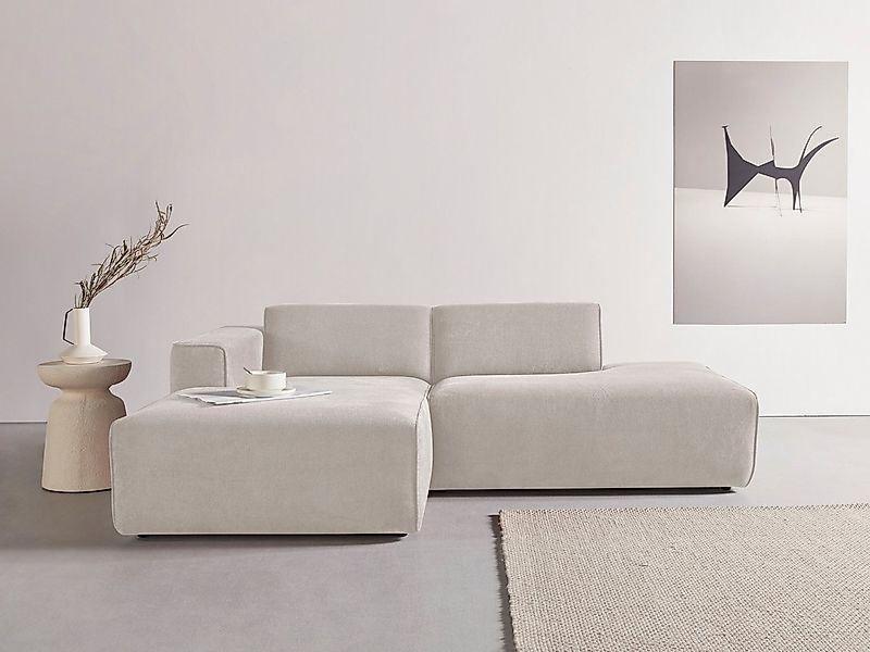 andas Ecksofa "Noord", mit Kedernaht, Breite 227 cm, Cord, Struktur, Websto günstig online kaufen