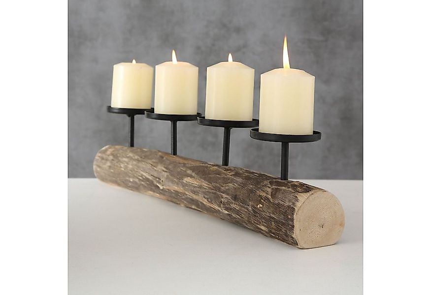 Spetebo Adventsleuchter Eukalyptus Kerzenhalter 51 cm - für 4 Kerzen (Inhal günstig online kaufen