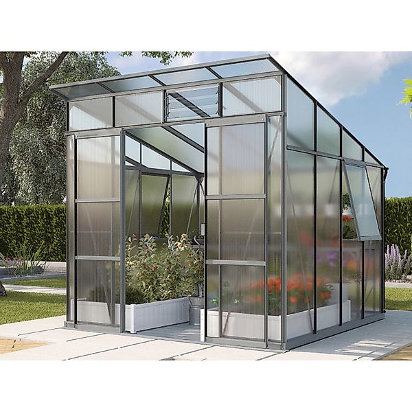 Vitavia Gewächshaus Playa 7600 Schwarz 7,6 m² inkl. Fundament günstig online kaufen