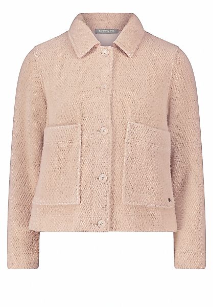 Betty&Co Sweatjacke Betty & Co Casual-Jacke mit Kragen Struktur günstig online kaufen