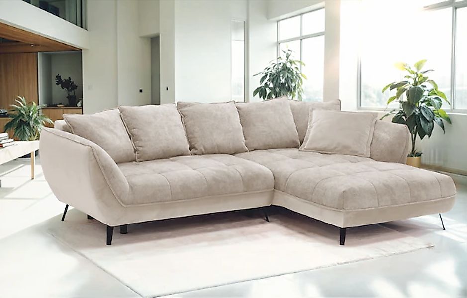 exxpo - sofa fashion Ecksofa »Midway mit einfacher Easy-Lift-Bettfunktion, günstig online kaufen