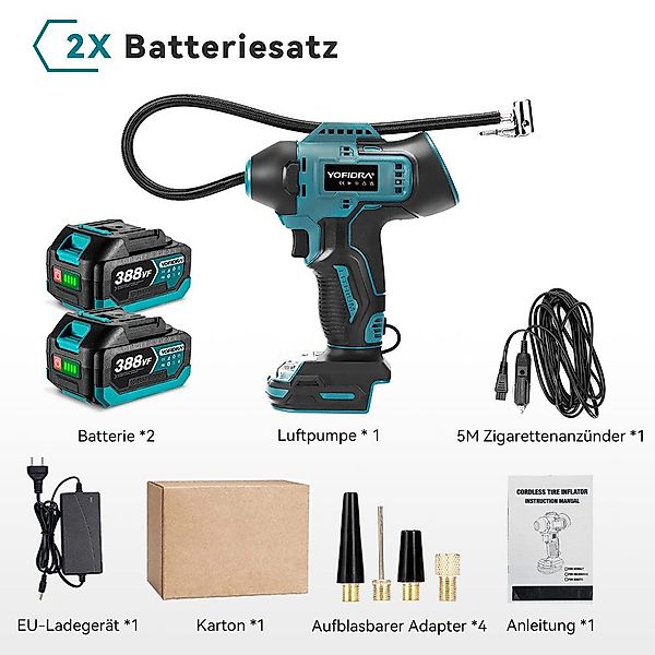 Yofidra Akku-Handkompressor Elektrisch Kompressor 11 bar günstig online kaufen