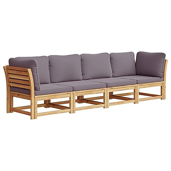 vidaXL Sofaelement 4-tlg. Garten-Lounge-Set mit Kissen günstig online kaufen