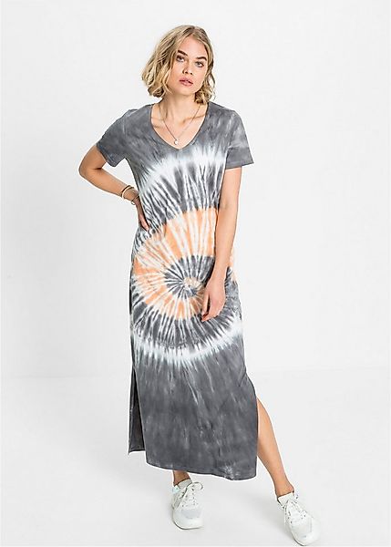 bonprix Shirtkleid für warme Tage, aus Baumwolle, mit V-Ausschnitt, mit Kur günstig online kaufen