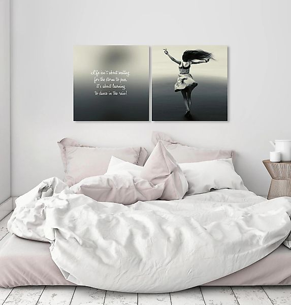 queence Leinwandbild »Dance«, Foto-Menschen-Kunst-Modern-Spa-Spa Bilder-Spr günstig online kaufen