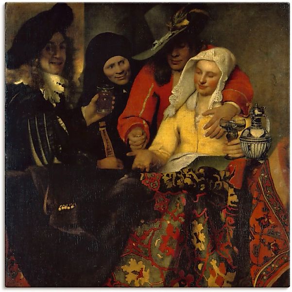 Artland Leinwandbild "Bei der Kupplerin. 1656", Gruppen & Familien, (1 St.) günstig online kaufen