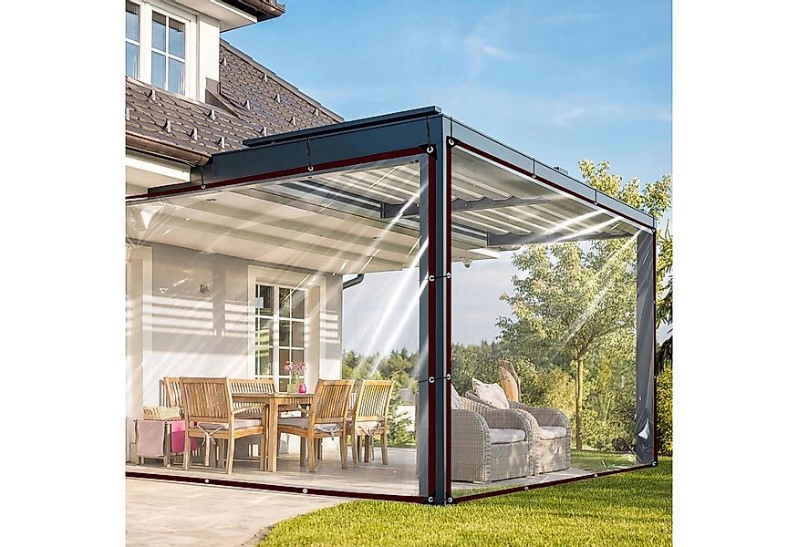 Jibenhome Schutzplane Transparente Plane mit Ösen Wasserdichte Outdoor,Falt günstig online kaufen