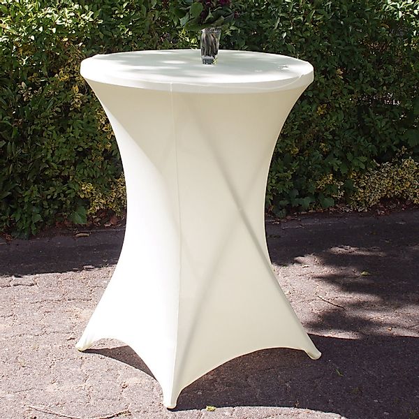 TRUTZHOLM Stehtischhusse Stehtischhusse Stretch beige Partytisch günstig online kaufen
